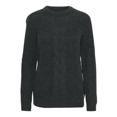Abbildung von Oxmo Natasja Strickpullover, Damen, Größe: Large, Total eclipse melange