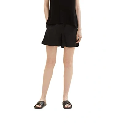 Abbildung von TOM TAILOR Damen 1036640 Bermuda Shorts, 14482 Deep Black, 38