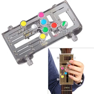 Abbildung von Jackallo Gitarren Lernsystem Akkord Übungswerkzeug Lehr Übungshilfe mit 6 Universal Akkorden für Trainer Anfänger