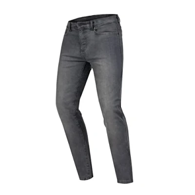 Abbildung von OZONE MOTO Striker Motorradjeans Herren Aramidfaser Futter Flying Bats Knieprotektoren Stufe 2 Taschen für Hüft und Steißbein Protektoren Regular Fit