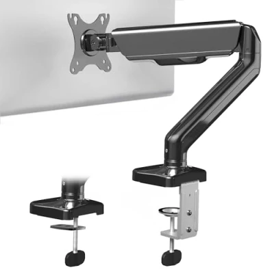Abbildung von VIVO Einzel Monitorarm höhenverstellbar, Neigung, Schwenk, Gegengewicht Gasfeder Schreibtisch Steht Halterung Universal fits Bildschirm 13&quot; bis 27&quot; (Stand v001o)