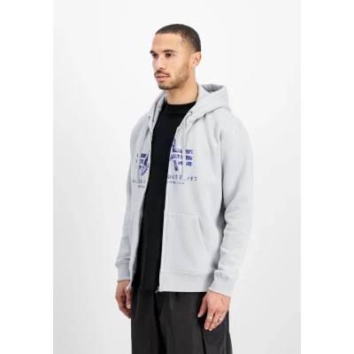 Abbildung von Alpha Industries Basic CAMO Sweatjacke, Herren, Größe: Large, Pastel grey