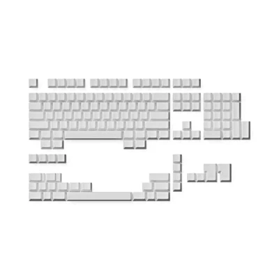 Abbildung von Ranked Leeres Premium Tastenkappen Set 1,4 mm Dickes PBT Cherry Profil für Mechanische Tastatur (Weiß, 139 Tasten)