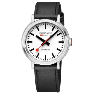 Abbildung von Mondaine Herren Analog Automatik Uhr mit Leder Armband MST.4161B.LBV