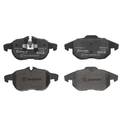 Abbildung von BREMBO P 59 043X Bremsbelagsatz für Verschleißwarnanzeiger vorbereitet ohne Zubehör OPEL: Signum CC, Astra H GTC, Zafira B, SAAB: 9 3 Kombi