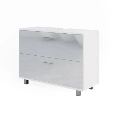 Abbildung von Vicco Waschbeckenunterschrank Ilias, Weiß Hochglanz, 80.2 x 60.8 cm