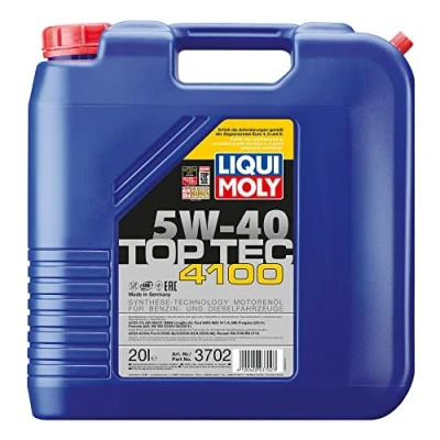 Abbildung von Liqui Moly Top Tec 4100 5W 40 20l Motoröl 3702 VOLKSWAGEN: Golf 5 Schrägheck, 4 7 BMW: 3 Touring, Limousine