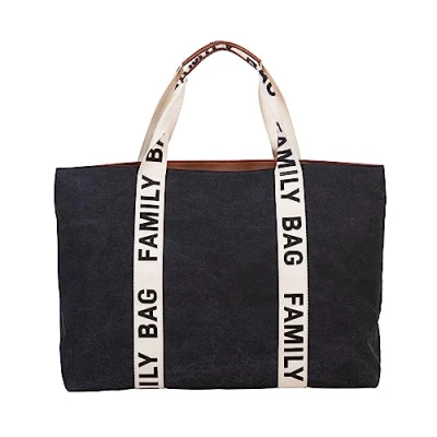Abbildung von CHILDHOME, Family Bag, Wickeltasche, Reise /Wochenendtasche, großes Fassungsvermögen, abnehmbare Tasche inklusive, Schwarz, Signature Collection