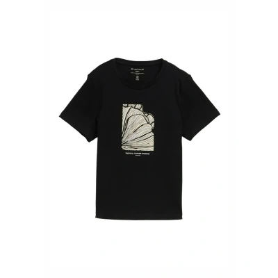 Abbildung von TOM Tailor CREW NECK Tshirt print, Damen, Größe: XS, Black