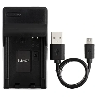 Abbildung von SLB 07A USB Ladegerät für Samsung PL150, PL151, ST45, ST50, ST500, ST550, ST560, ST600, TL100, TL210, TL220, TL225, TL90 Kamera und Mehr