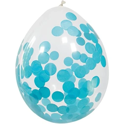 Abbildung von Blaue Luftballons Konfetti 4 Stück
