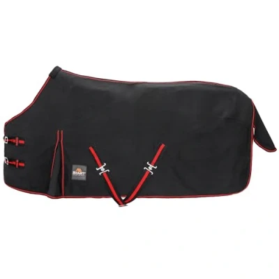 Abbildung von Stalldecke für Pferd und Pony START Cotton 38mmPP schwarz/rot