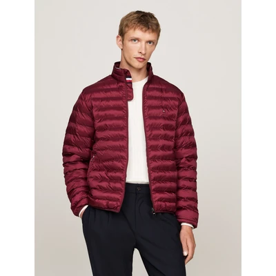 Abbildung von Tommy Hilfiger Packable Circular Jacket Übergangsjacke, Herren, Größe: Small, Deep rouge