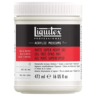 Abbildung von Liquitex 5816 Professional mattes extra schweres Gel Medium für Acrylfarben, kann hohe Spitzen und scharfe Pinsel Messerstriche halten 473ml Topf