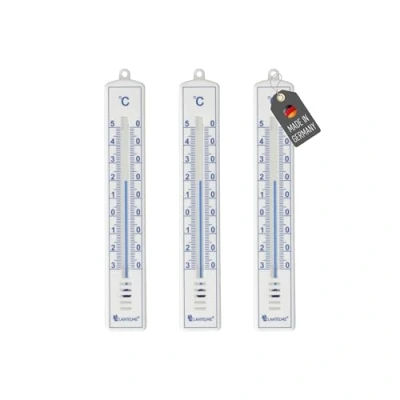 Abbildung von Lantelme 3 Stück Gartenthermometer Set Wetterfestes Analog Thermometer für Innen und Außen in Weiß Außenthermometer Zimmerthermometer Garten Balkon Terrasse
