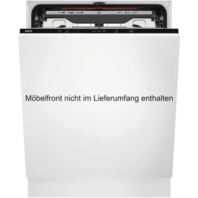 Abbildung von AEG Vollintegrierter Geschirrspüler 60 cm, Spülmaschine Serie 5000: AirDry Kein Nachtrocknen, Energieklasse B, Besteckschublade, personalisierte Zeit Steuerung, 44 dB, Wasserstopp, 14 MG, FSE7572AP