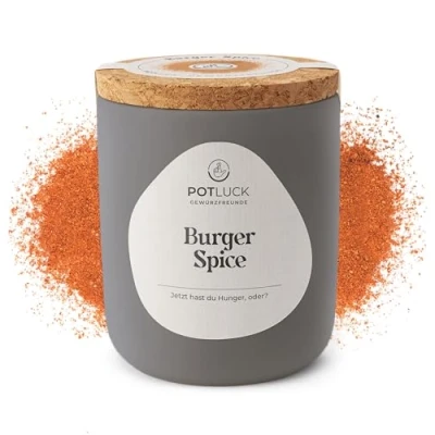 Abbildung von POTLUCK Burger Spice Gewürzmischung im Keramiktopf 100g Vegan, glutenfrei und mit natürlichen Inhaltsstoffen