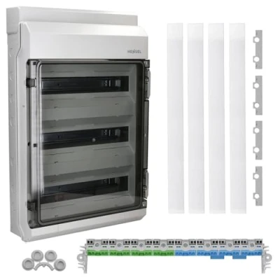 Abbildung von Hensel KV3554 3 reihig 54TE KV Sicherungskasten Aufputz Automatengehäuse IP 54 grau