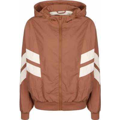 Abbildung von Urban Classics Crinkle Batwing Trainingsjacke, Damen, Größe: XS, Terracotta whitesand