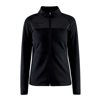 Abbildung von Craft ADV EXPLORE Fleece MIDLAYER Fleecejacke Damen S Black Granit Gebürstetes Mit Daumenloch Reißverschlusstaschen Quick Dry Jacke Outdoor Fleecejacken für