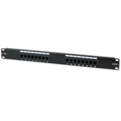 Abbildung von Techly Professional 022854 Patchpanel UTP 16 Plätze RJ45 Cat.5E Schwarz