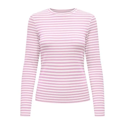 Abbildung von Only Damen Onlaida L/S Striped Top JRS Bequemes Oberteil Mit O Ausschnitt Und Langen Ärmeln, Pink Lady, XXL