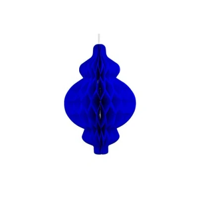 Abbildung von Creativery 1 Wabenball Figur Laterne 25cm (blau 352 / königsblau/Royalblau) // Honeycomb Hängedeko Raumdeko Geburtstag Party Feier