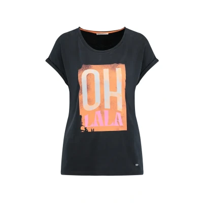 Abbildung von Key Largo Ohlala Round Tshirt print, Damen, Größe: Large, Black