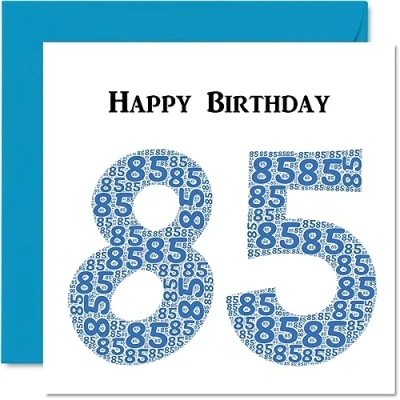 Abbildung von Lustige Geburtstagskarte zum 85. Geburtstag für Männer Shapecloud Happy Birthday Karte Vater, Mutter, Großvater, Oma, Onkel, Tante, 145 mm x Grußkarten,
