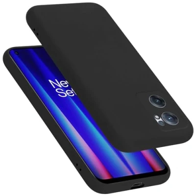 Abbildung von Cadorabo Hülle kompatibel mit OnePlus Nord CE 2 5G Silikon Handyhülle für Case aus flüssigem stoßfeste dünne TPU Schutzhülle Liquid SCHWARZ