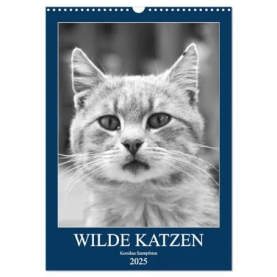Abbildung von Wilde Katzen Korsikas Samtpfoten (Wandkalender 2025 DIN A3 hoch), CALVENDO Monatskalender