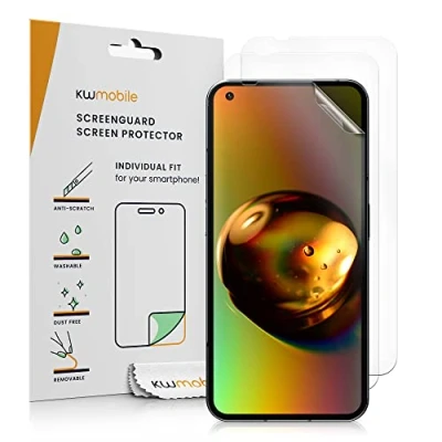 Abbildung von kwmobile 3X Displayschutzfolie kompatibel mit Nothing Phone (1) Folie klare Schutzfolien Set in transparent