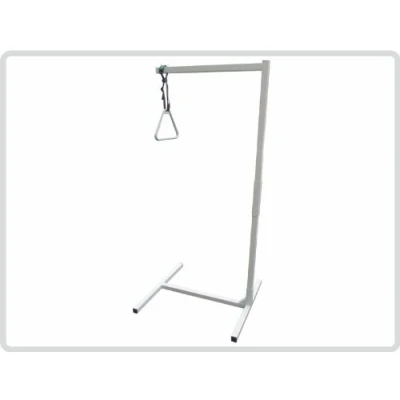 Abbildung von Sundo Homecare Bett Aufstehhilfe freistehender Bettaufrichter mit Triangel Haltegriff, Gurt bis 120kg, belastbar 120 kg, Fußhöhe: ca. 4,5cm