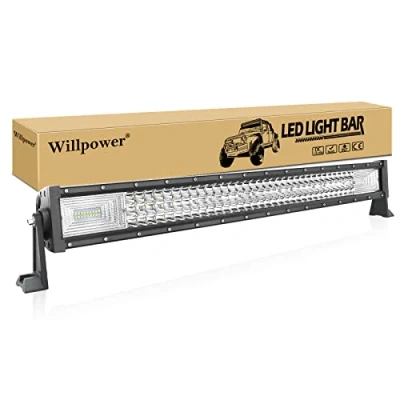 Abbildung von Willpower 32&#039;&#039; 81CM 405W Led Zusatzscheinwerfer 12V Scheinwerfer Auto Wasserdicht Flutlicht Punkt Kombination Arbeitsscheinwerfer Bar für Offroad Traktor SUV UTV ATV