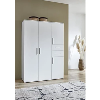 Abbildung von moebel dich auf Kleiderschrank ALIYA 4 türig (in weiß, 1 St., mit 2 Schubkästen) Breite 135 cm