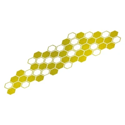 Abbildung von Foliatec 33965 Car Design Sticker Hexagon, 32 x 130 cm, Gold Chrom Matt
