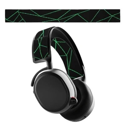 Abbildung von kwmobile Ersatz Bügelpolster kompatibel mit SteelSeries Arctis 7 / 9 9X PRO Kopfbügel Kopfbügelpolster aus Nylon Kopfhörer Bügel Polster Schwarz Neon Grün