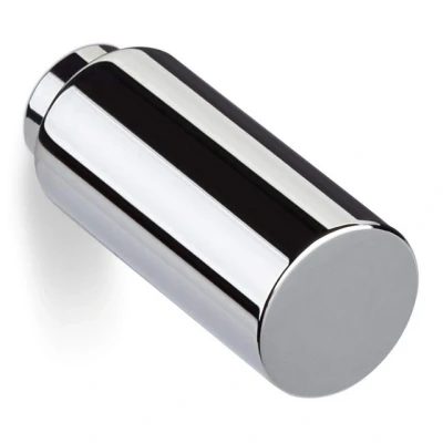 Abbildung von SO TECH® Möbelknopf Möbelknauf SW05 Ø 11 mm Chrom poliert zylindrisch glänzend, Küchenknopf Knopf Knauf incl. Schrauben