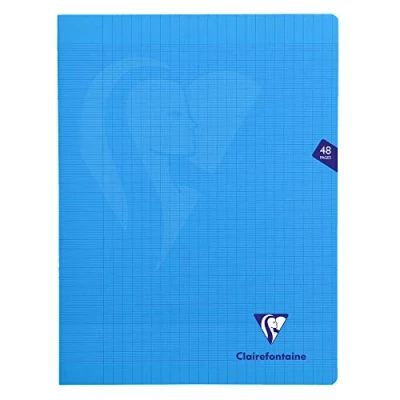 Abbildung von Clairefontaine 323311C Schulheft / Heft Mimesys DIN A4+ 24x32 cm, 24 Blatt 90g, französische Lineatur, Einband aus PP, geheftet, Blau, 1 Stück
