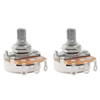 Abbildung von Musiclily Metrisch B500K Short Gitarren Split Shaft Potentiometers Linear Taper Poti für Import E Gitarre und Bass (2 Stück)