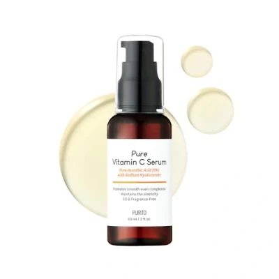 Abbildung von PURITO Rein Vitamin C Serum 60ml 2.0 fl.oz, mit natürlichen Inhaltsstoffen, C, vegan &amp; tierversuchsfrei, hypoallergen, beruhigend, parfümfrei, koreanische Hautpflege