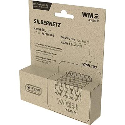 Abbildung von WM aquatec Silbernetz Nachfüll Set zur Wasserkonservierung für Tanks bis 60 L konserviert insgesamt 20.000 Liter Wasser durch die automatische Dosierung von reinen Silberionen Made in Germany