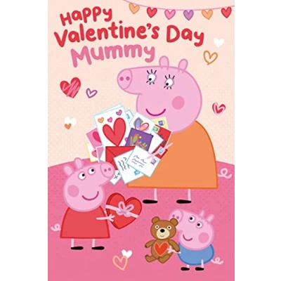 Abbildung von Peppa Pig Valentinstagskarte für Ihre Mutter.