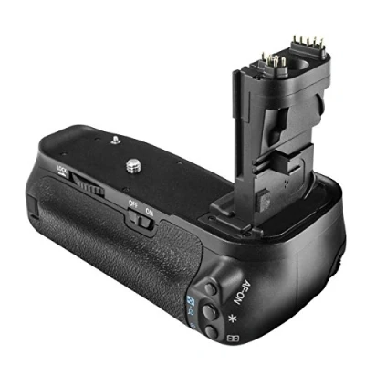 Abbildung von Batteriegriff kompatibel mit Canon EOS 60D, 60Da ersetzt BG E9, E9H inkl. 2X Akkuschalen und Fernbedienung