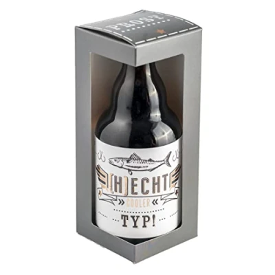 Abbildung von Jack`s Bierflasche ANGLER &quot;(H) echt cooler Typ&quot; mit Geschenkverpackung 0,33 l/Männergeschenk/Zum Geburtstag/Party/Angler
