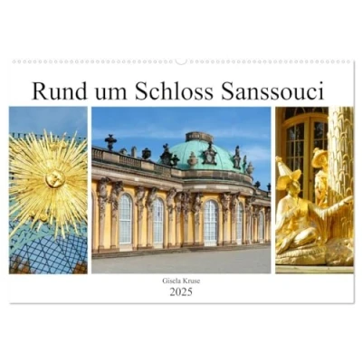 Abbildung von Rund um Schloss Sanssouci (Wandkalender 2025 DIN A2 quer), CALVENDO Monatskalender