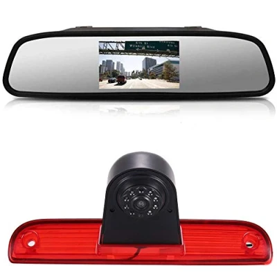 Abbildung von 【4.3&#039;&#039; Rückspiegel Monitor + Rückfahrkamera Transporter】im 3. Bremsleuchte HD für FIAT Ducato X250 X290 Bus Kasten/Peugeot Boxter/Citroen Jumper, Auto Alle Autos