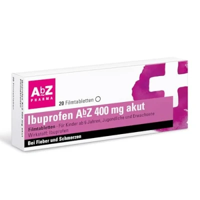 Abbildung von Ibuprofen AbZ 400 mg akut Filmtabletten 20 St
