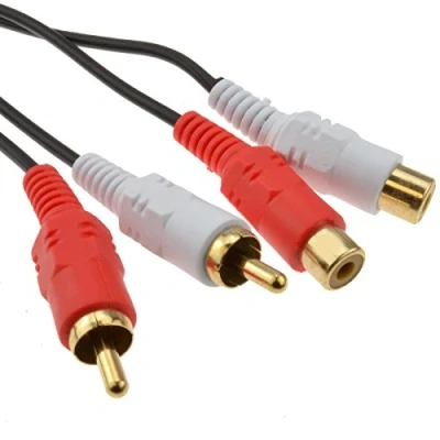 Abbildung von kenable Chinch Cinch 2x Stecker Zum Buchsen Verlängerung Kabel Audio Anschlusskabel Vergoldeten 3 m [3 Meter/3m]