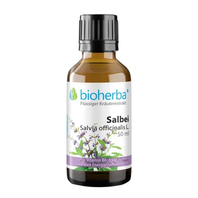Abbildung von bioherba Salbei Tropfen Tinktur 50 ml